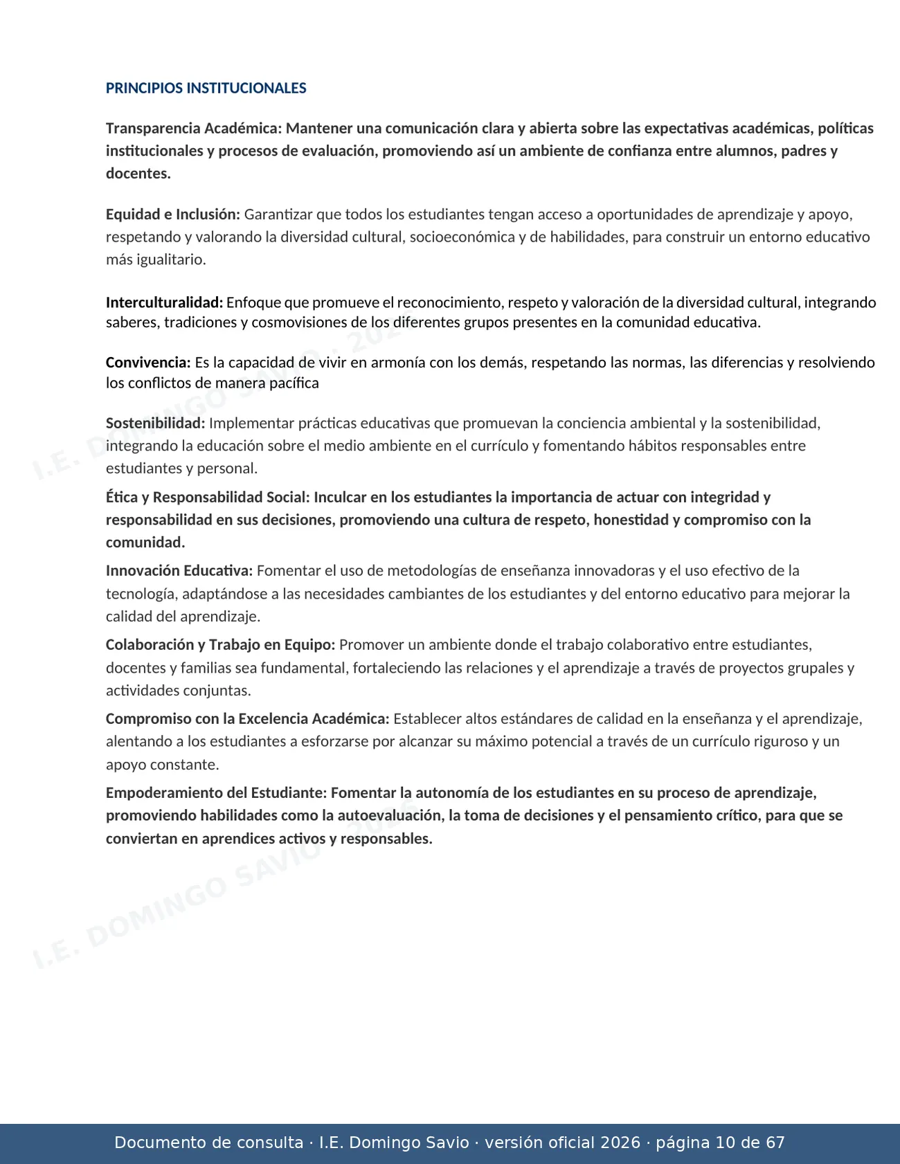 Manual de Convivencia 2026 — página 10 de 67