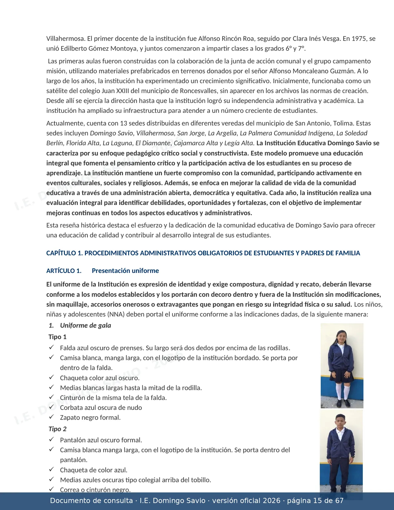 Manual de Convivencia 2026 — página 15 de 67