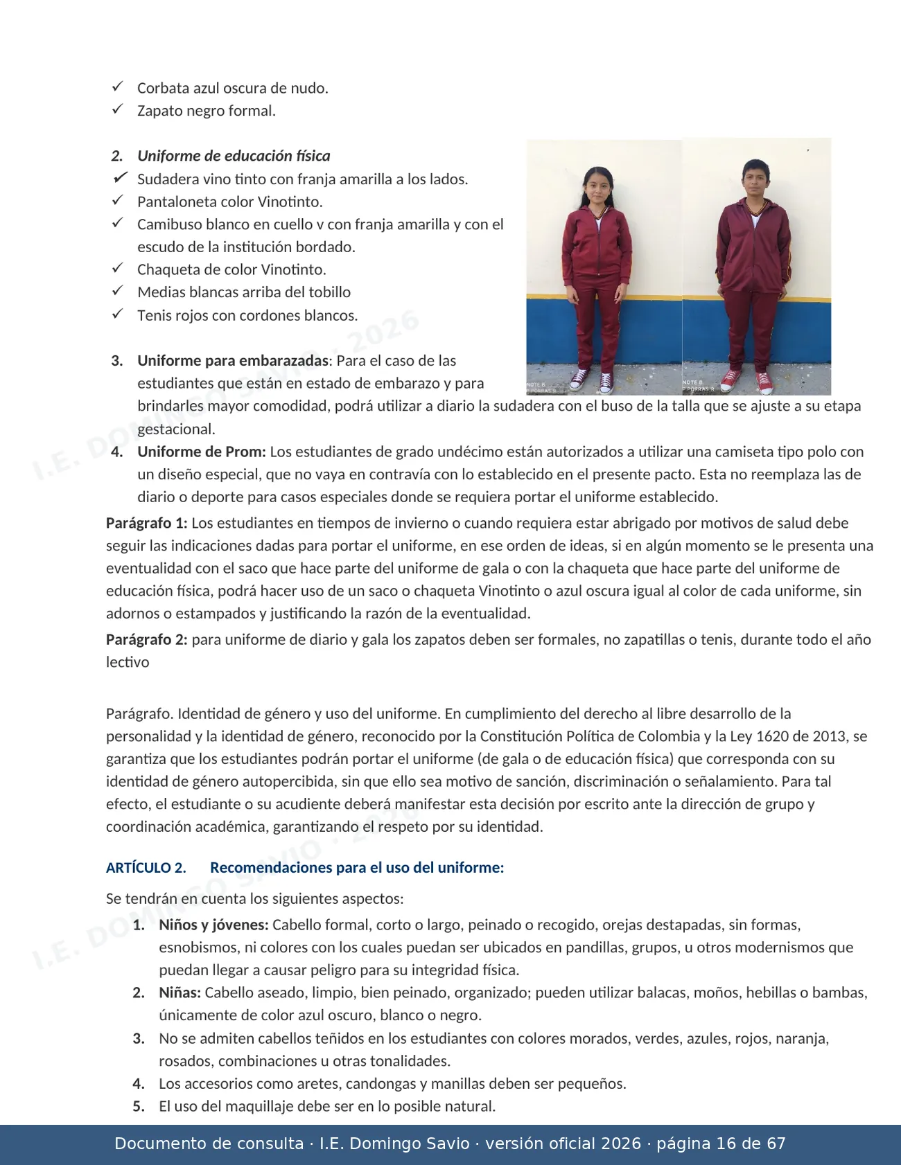 Manual de Convivencia 2026 — página 16 de 67