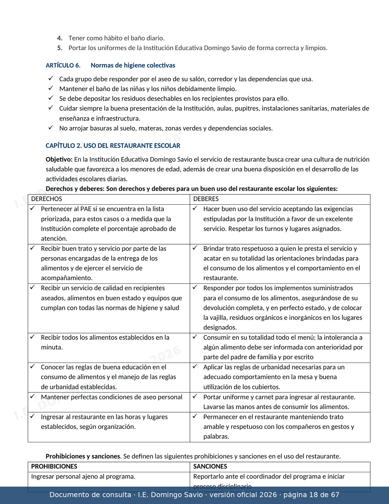 Manual de Convivencia 2026 — página 18 de 67