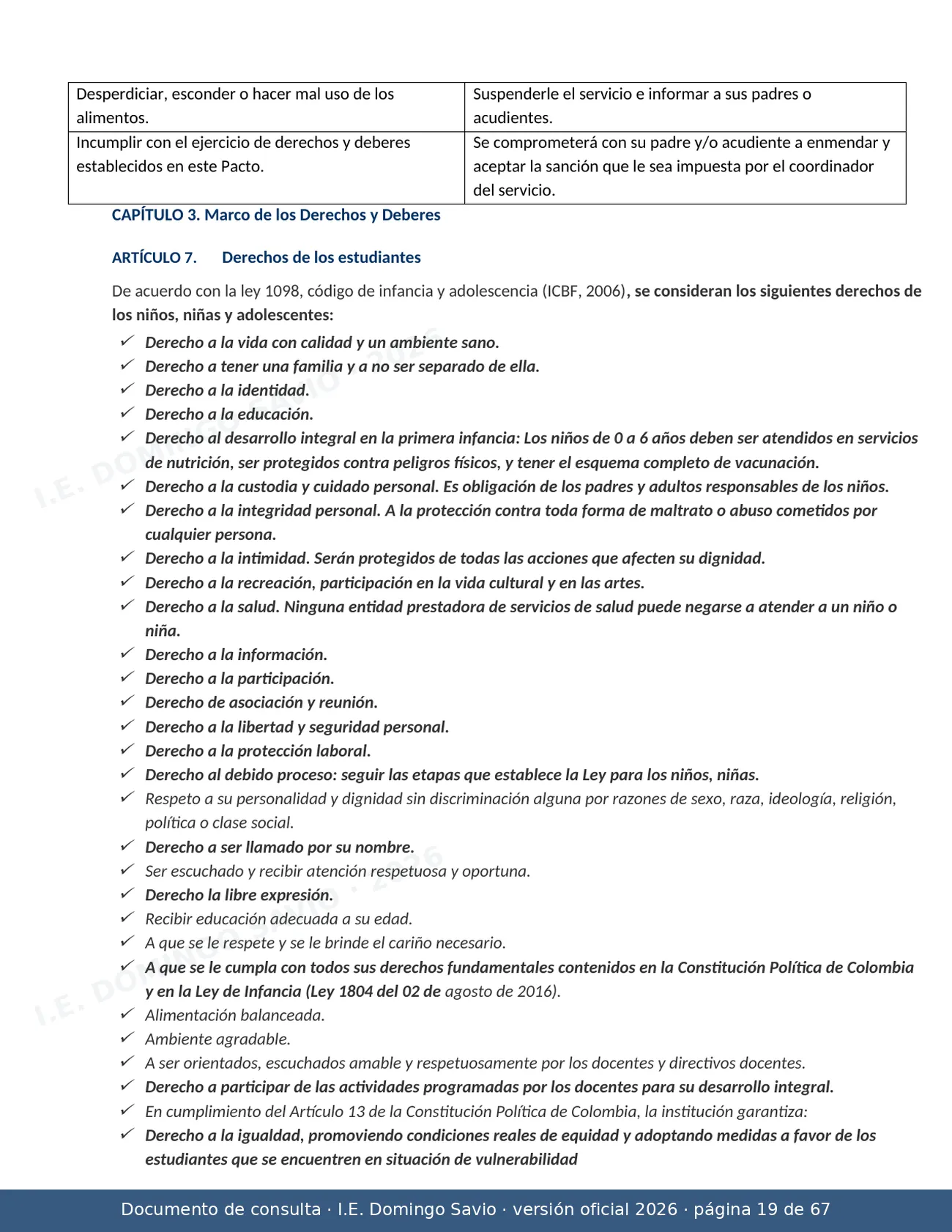 Manual de Convivencia 2026 — página 19 de 67