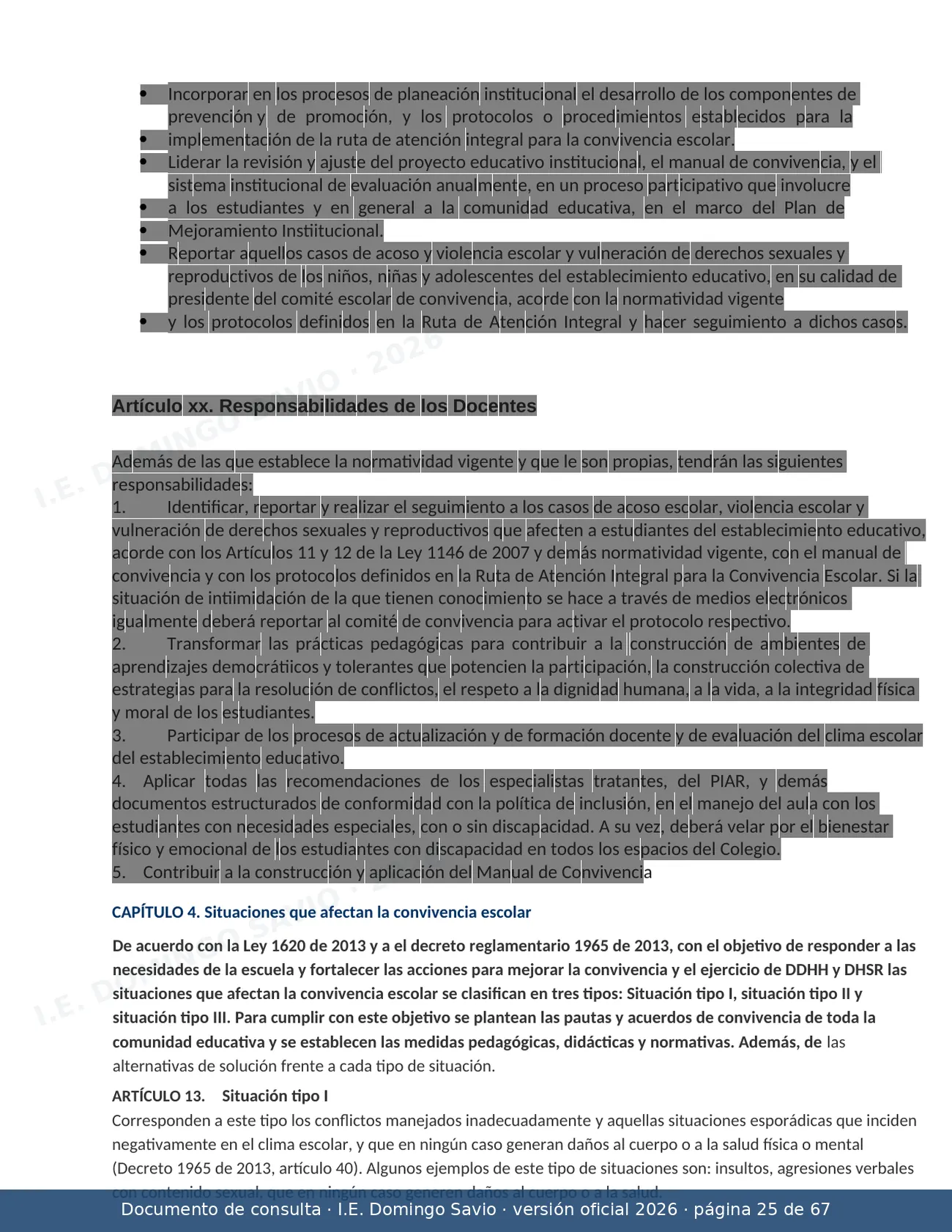 Manual de Convivencia 2026 — página 25 de 67