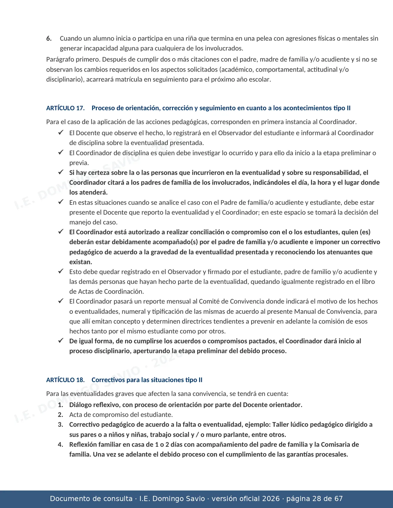 Manual de Convivencia 2026 — página 28 de 67