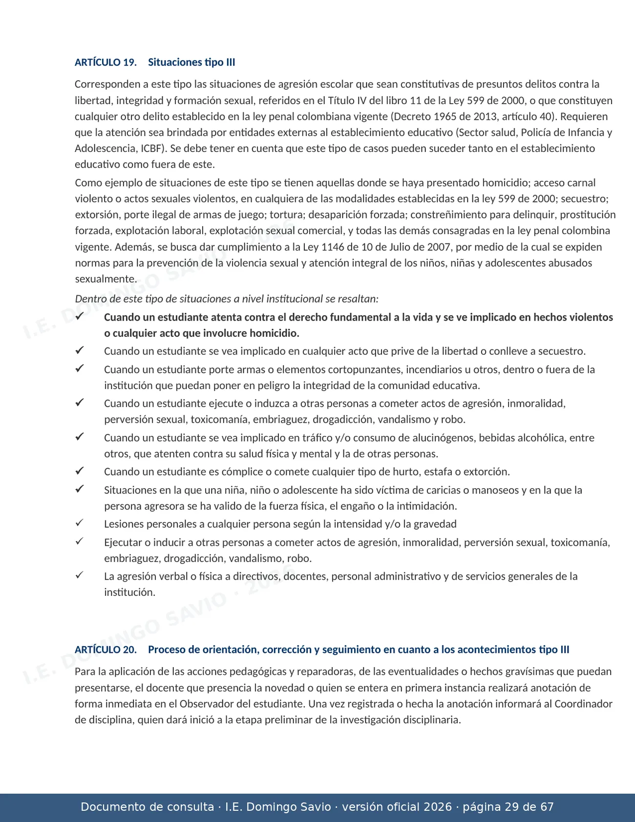 Manual de Convivencia 2026 — página 29 de 67
