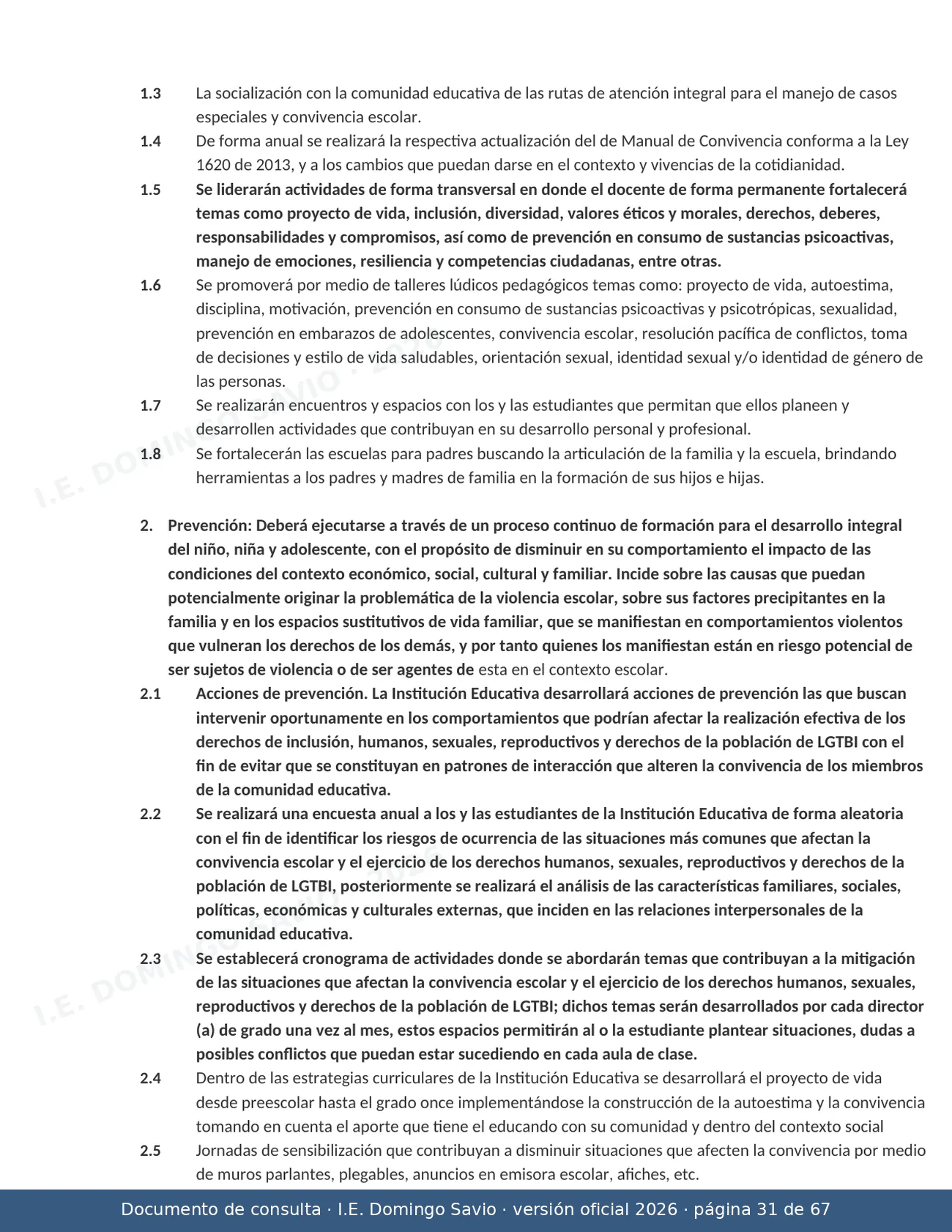 Manual de Convivencia 2026 — página 31 de 67
