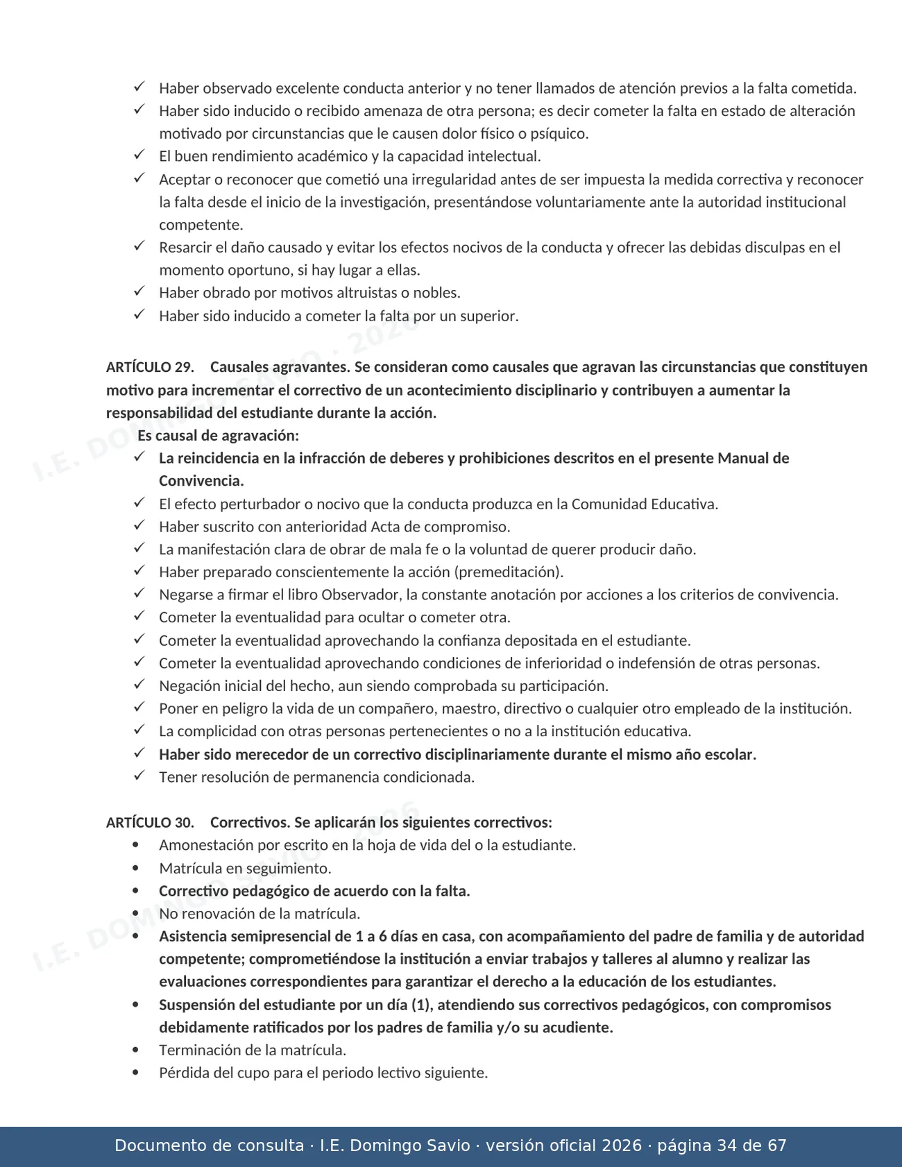 Manual de Convivencia 2026 — página 34 de 67