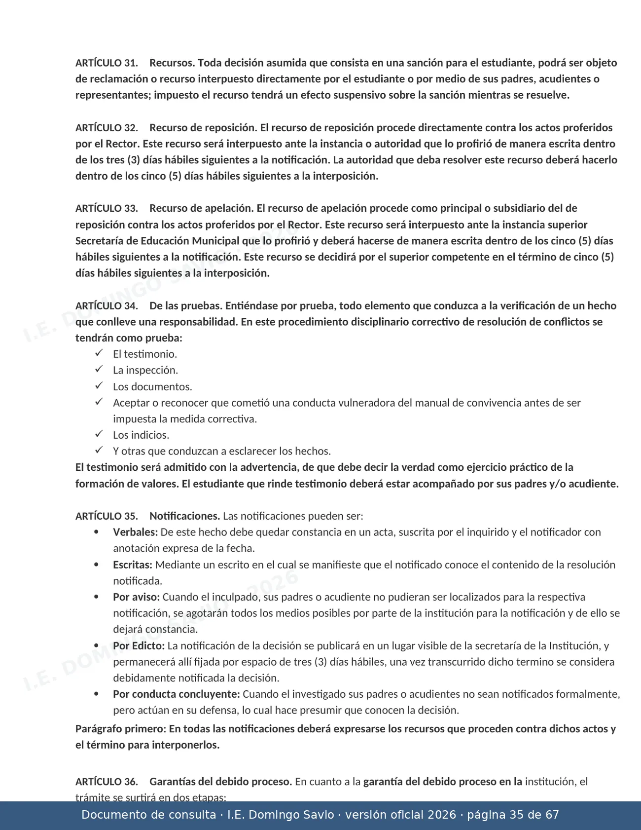 Manual de Convivencia 2026 — página 35 de 67