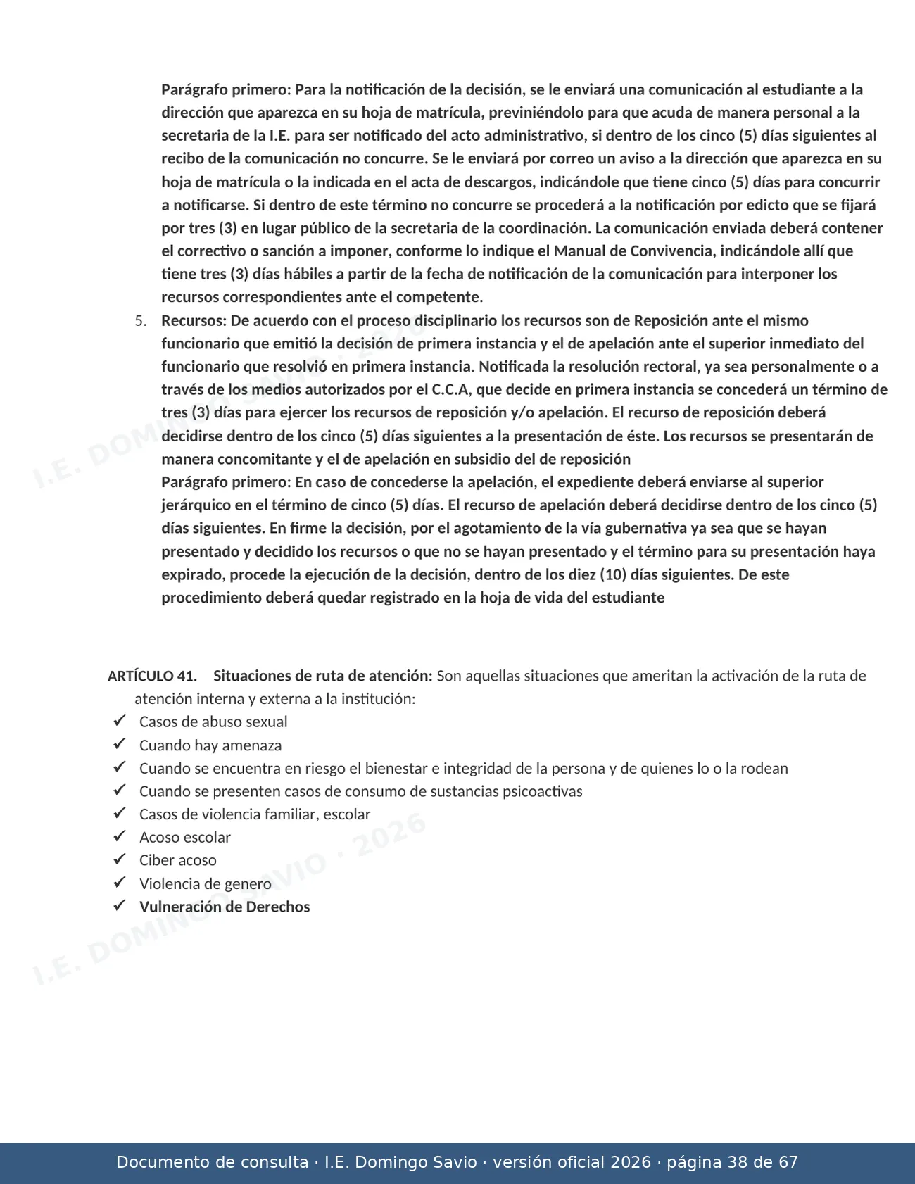 Manual de Convivencia 2026 — página 38 de 67