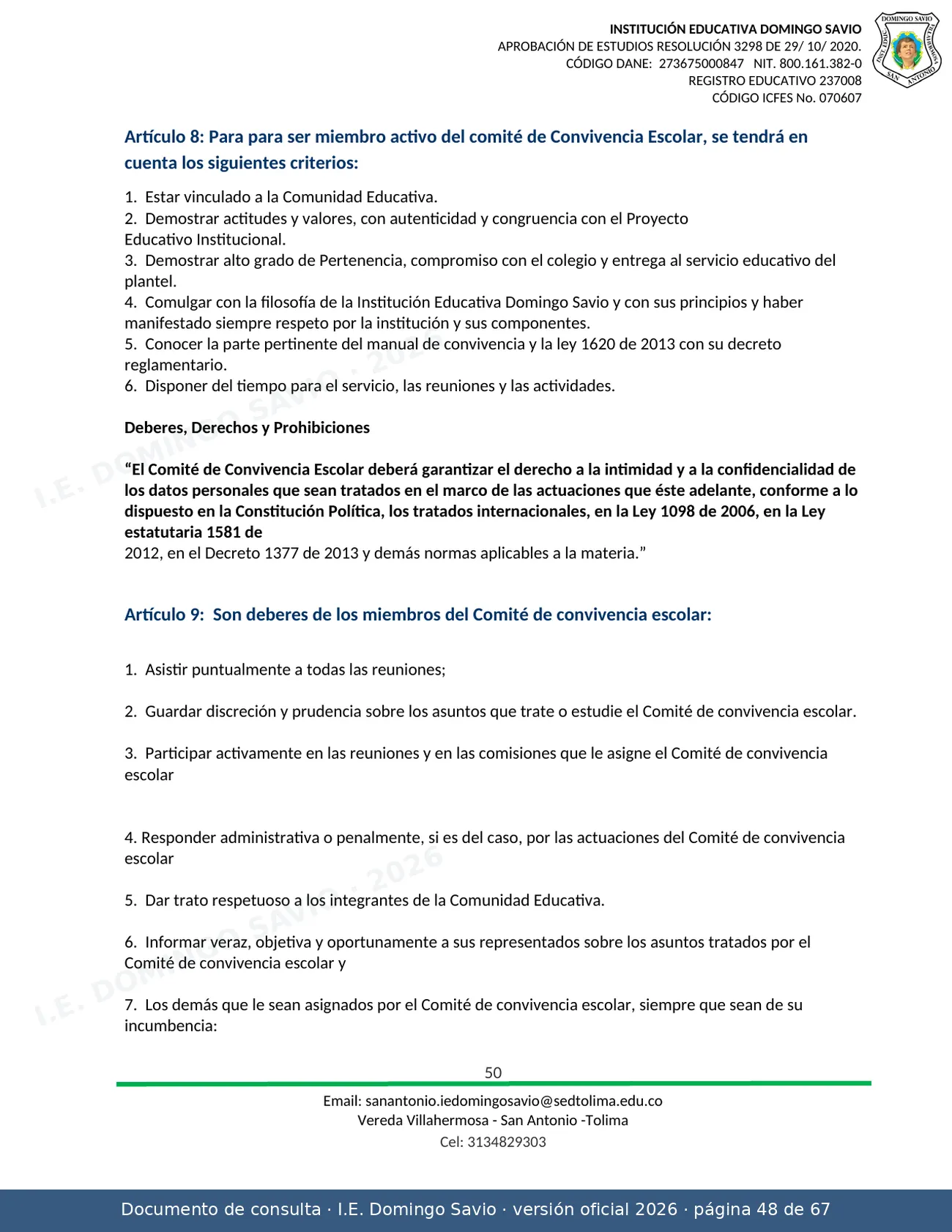 Manual de Convivencia 2026 — página 48 de 67